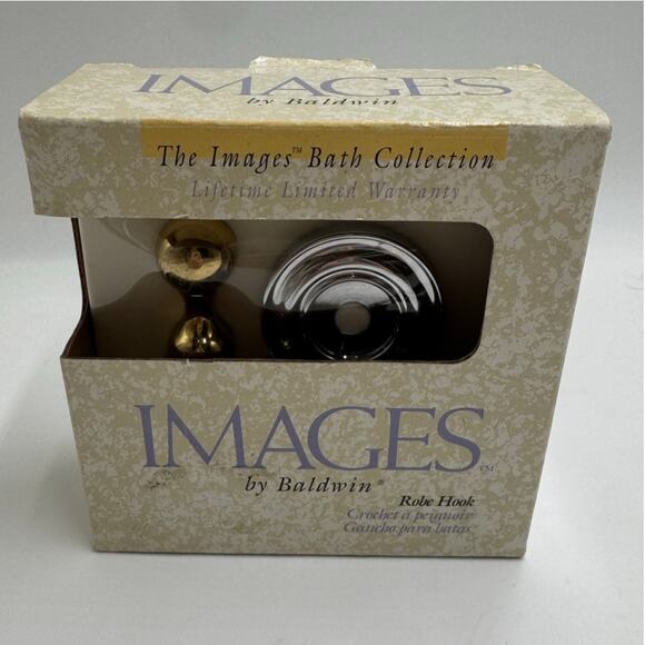 Baldwin Images Laguna Robe Hook – Polished Chrome & Brass | New in Box - Picture 1 of 7